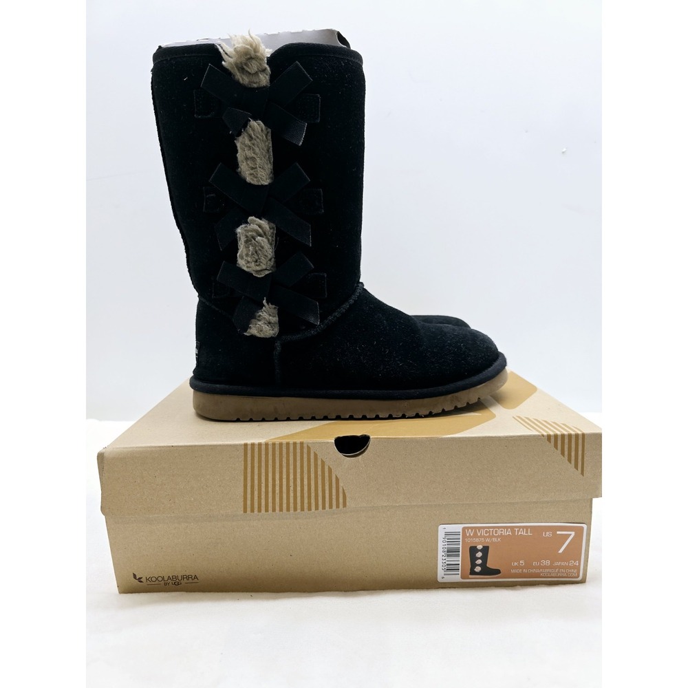 Koolaburra by UGG Victoria Boot 1015875 Womens Tall Fashion Suede Black Sz7